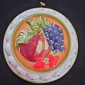 Hand Panted Gailstyn-Sutton Fruit Mold Wall Hanging by Towle